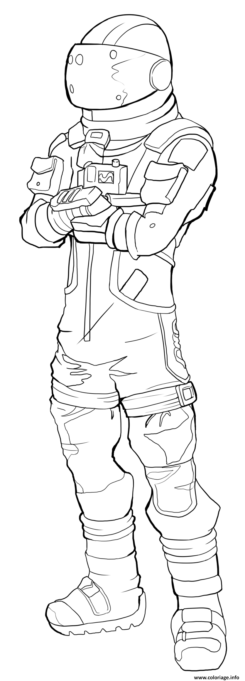 Coloriage Fortnite Skin Goule Rose - Settingloc