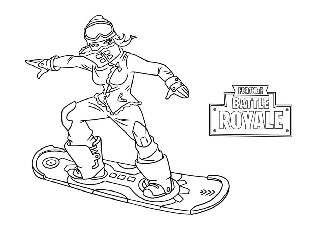 fortnite-coloriage-ski-neige-snowboard