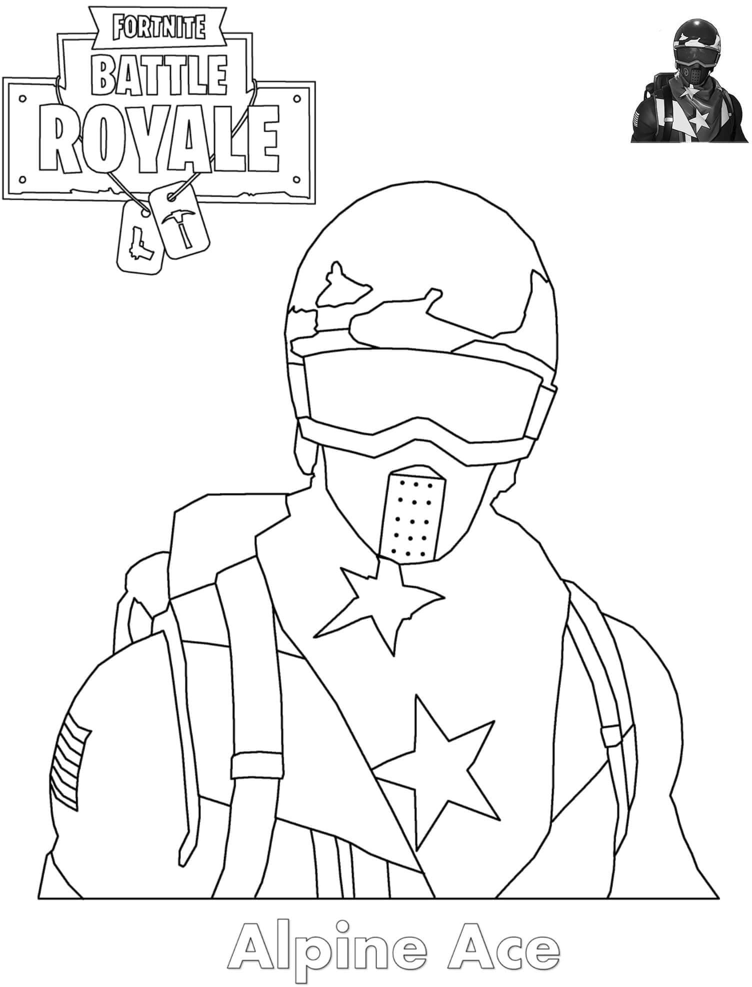 Coloriages et dessins Fortnite : Hiver et ski - Breakflip ...