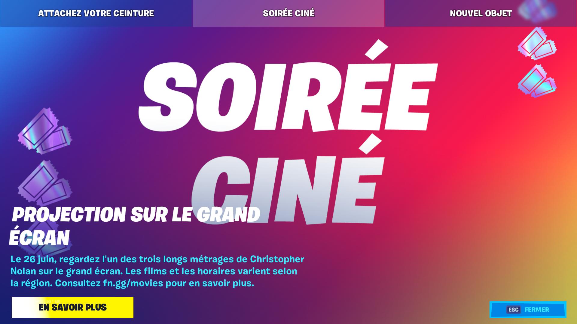 Christopher Nolan x Fortnite : suivez la projection