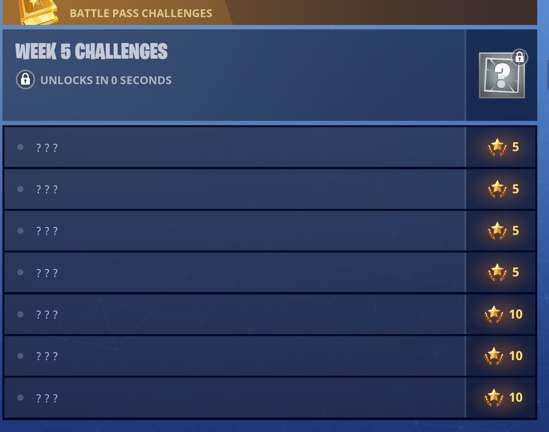 defis de la semaine 5 - fortnite semaine 10 saison 5