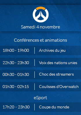 Programme de la BlizzCon aujourd'hui