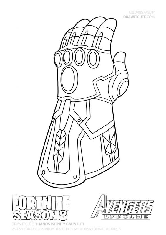 Thanos Fortnite Coloring Page