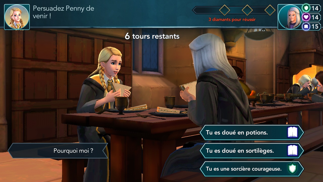 2e année : Comment persuader Penny de venir ?