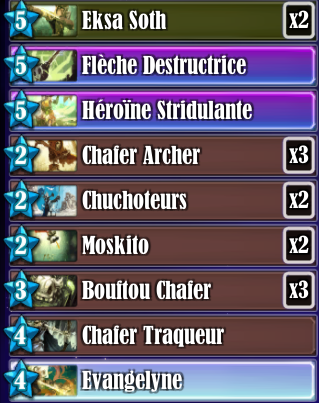 Notre deck Crâ Portée Midrange 1.6