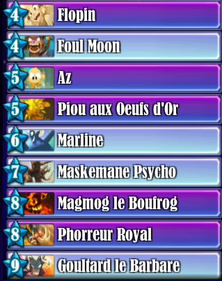 Notre deck Crâ Portée Midrange 1.6