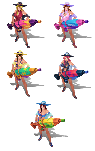 Skins Pool-Party pour Zoé, Caitlyn & GP