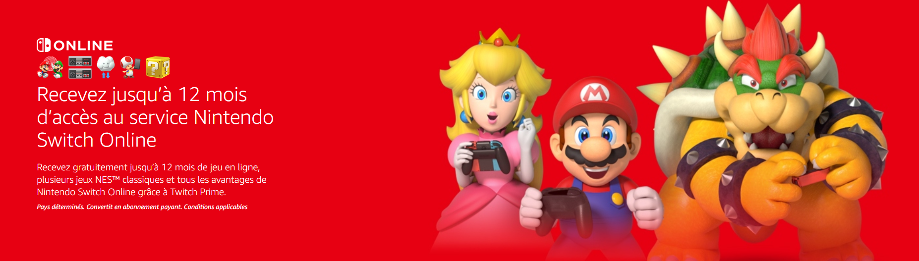 Nintendo Switch Abonnement Online Gratuit Twitch Prime