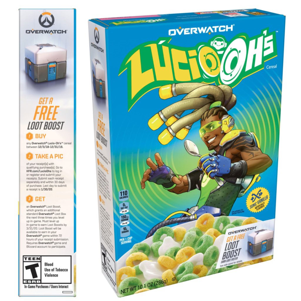 Des céréales Overwatch avec Lúcio