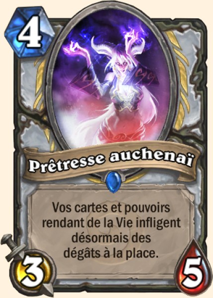 Hearthstone - Cendres de l'Outreterre- Panthéon - Année du Phénix - prêtresse auchenaï