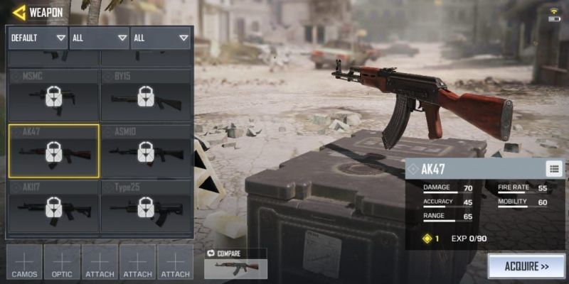 Les meilleures armes de COD Mobile