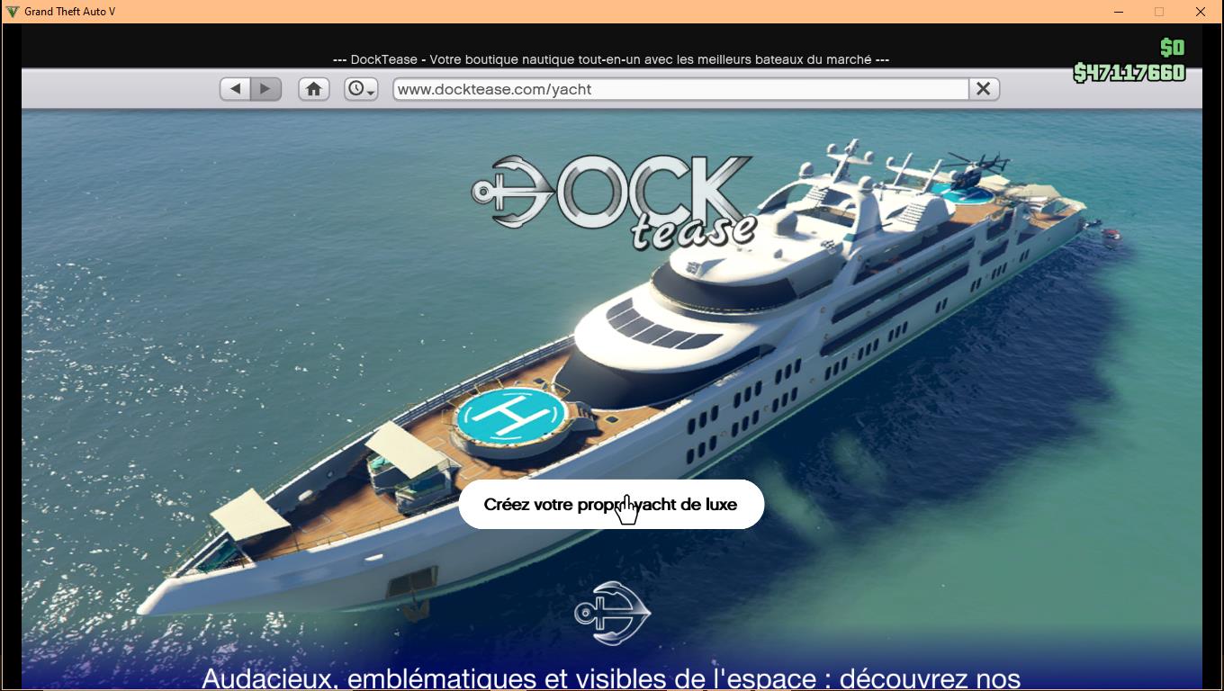 acheter un yacht gta 5