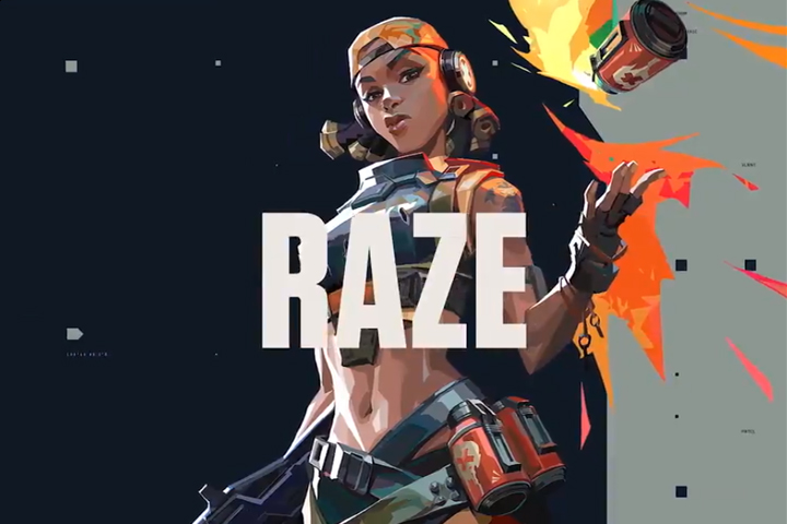 Première vidéo sur Raze, un agent