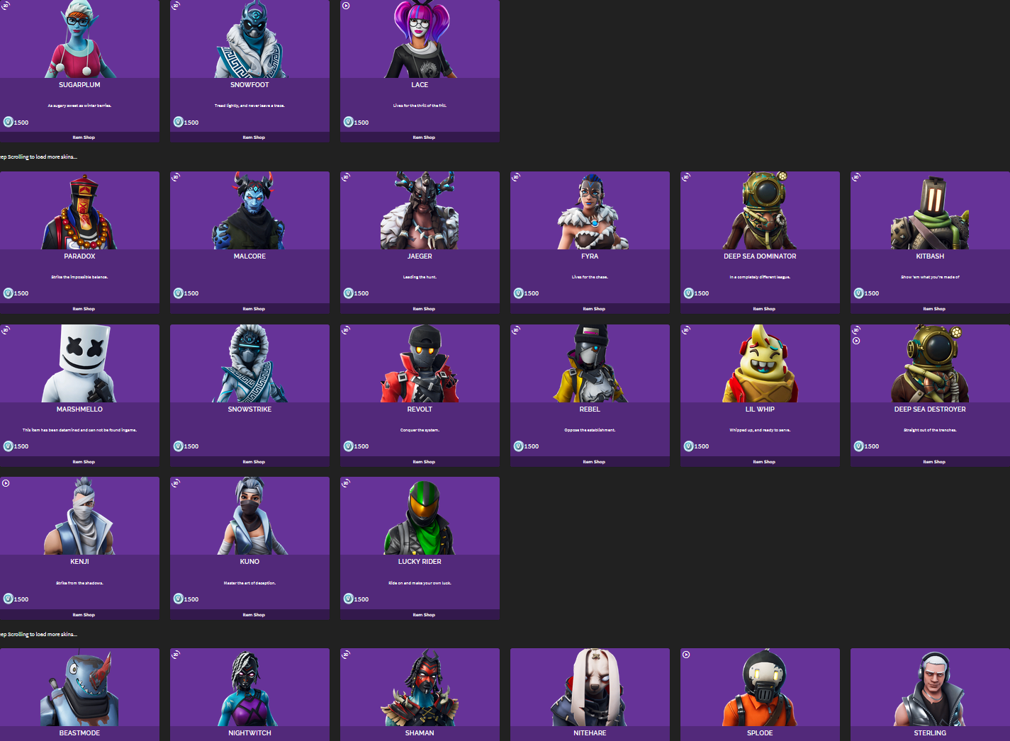 Tous les skins Fortnite Breakflip Actualités et guides sur les jeux vidéo du moment