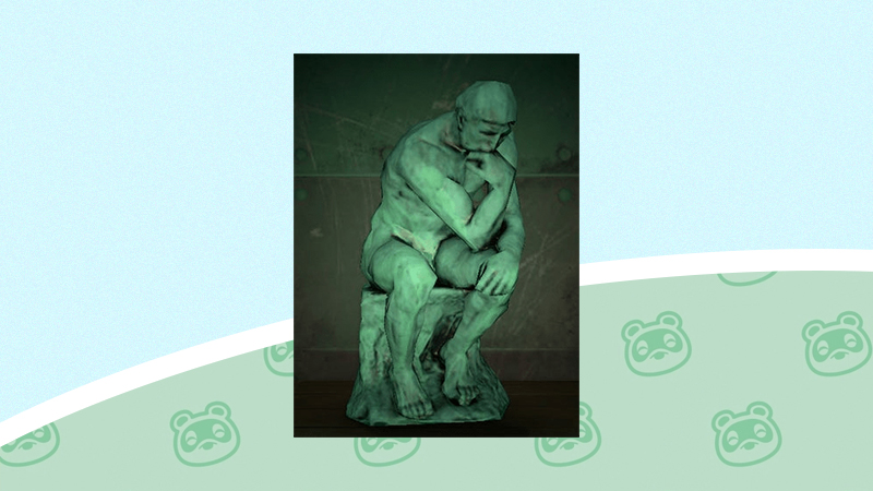 Statue pensive Animal Crossing, vrai ou faux chez Rounard ? - Breakflip