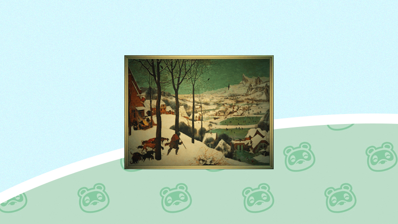 Toile hivernale Animal Crossing, vrai ou faux chez Rounard