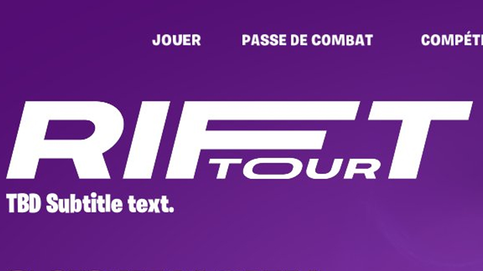 Défi : Réserver la date dans l'onglet Rift Tour et faire une partie