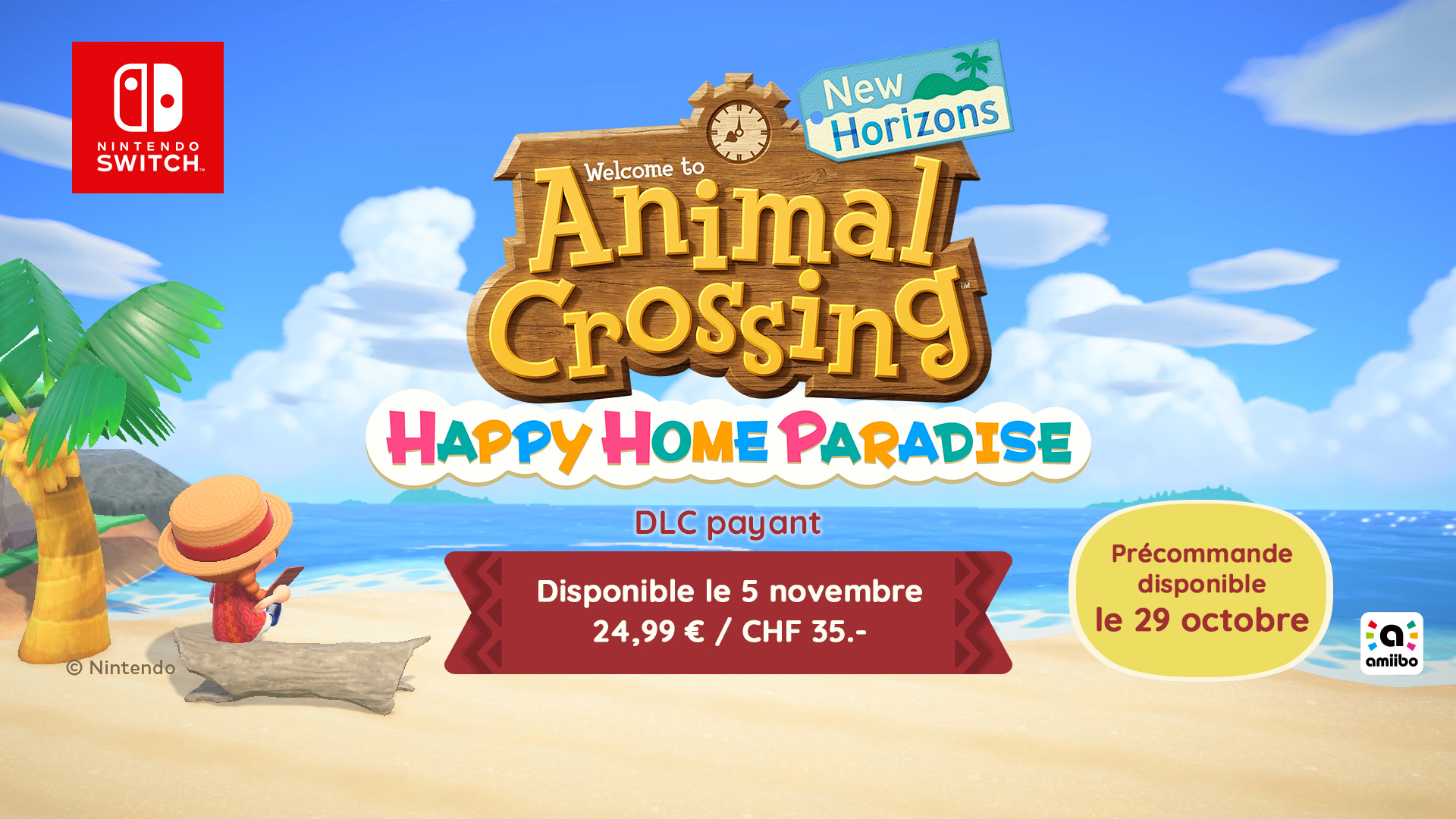 DLC Animal Crossing Happy Home Paradise, où acheter l