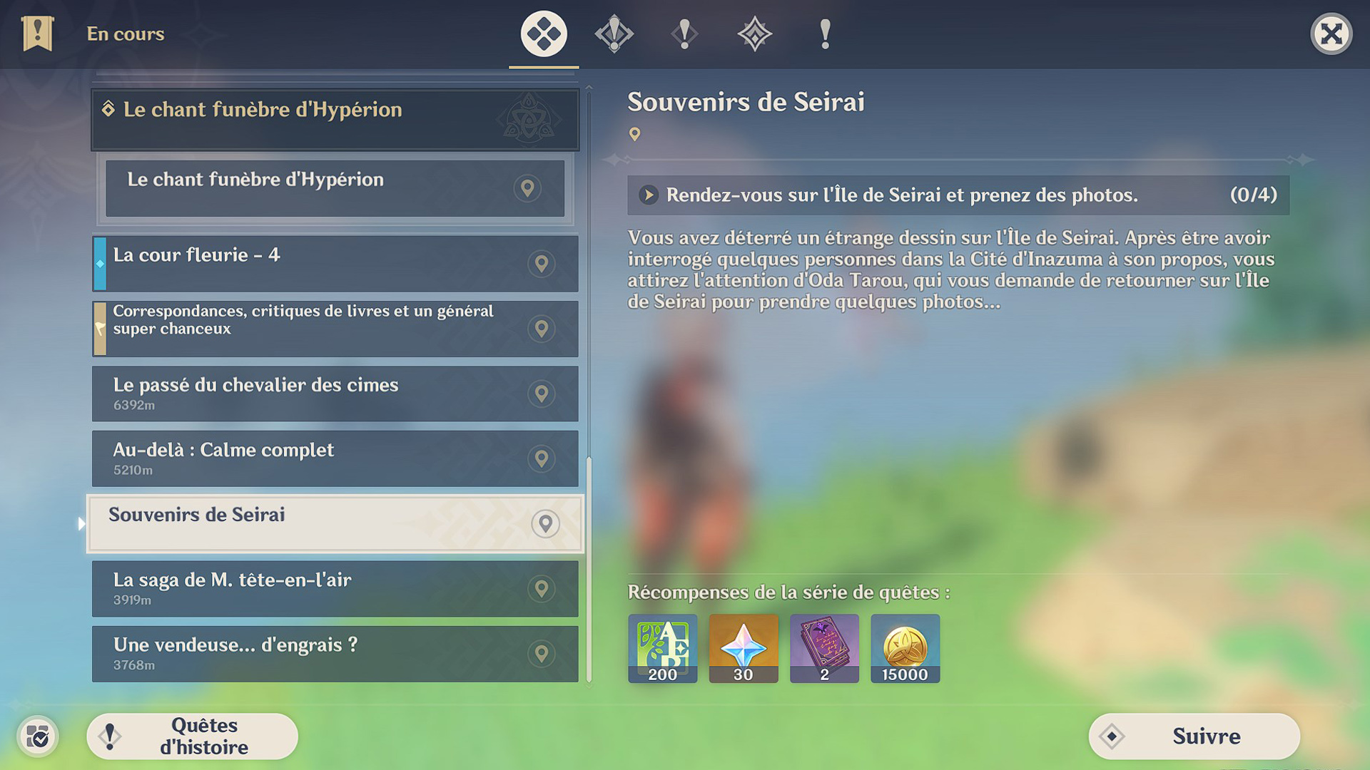 Genshin Impact Souvenir de Seirai, comment la quête ? Breakflip