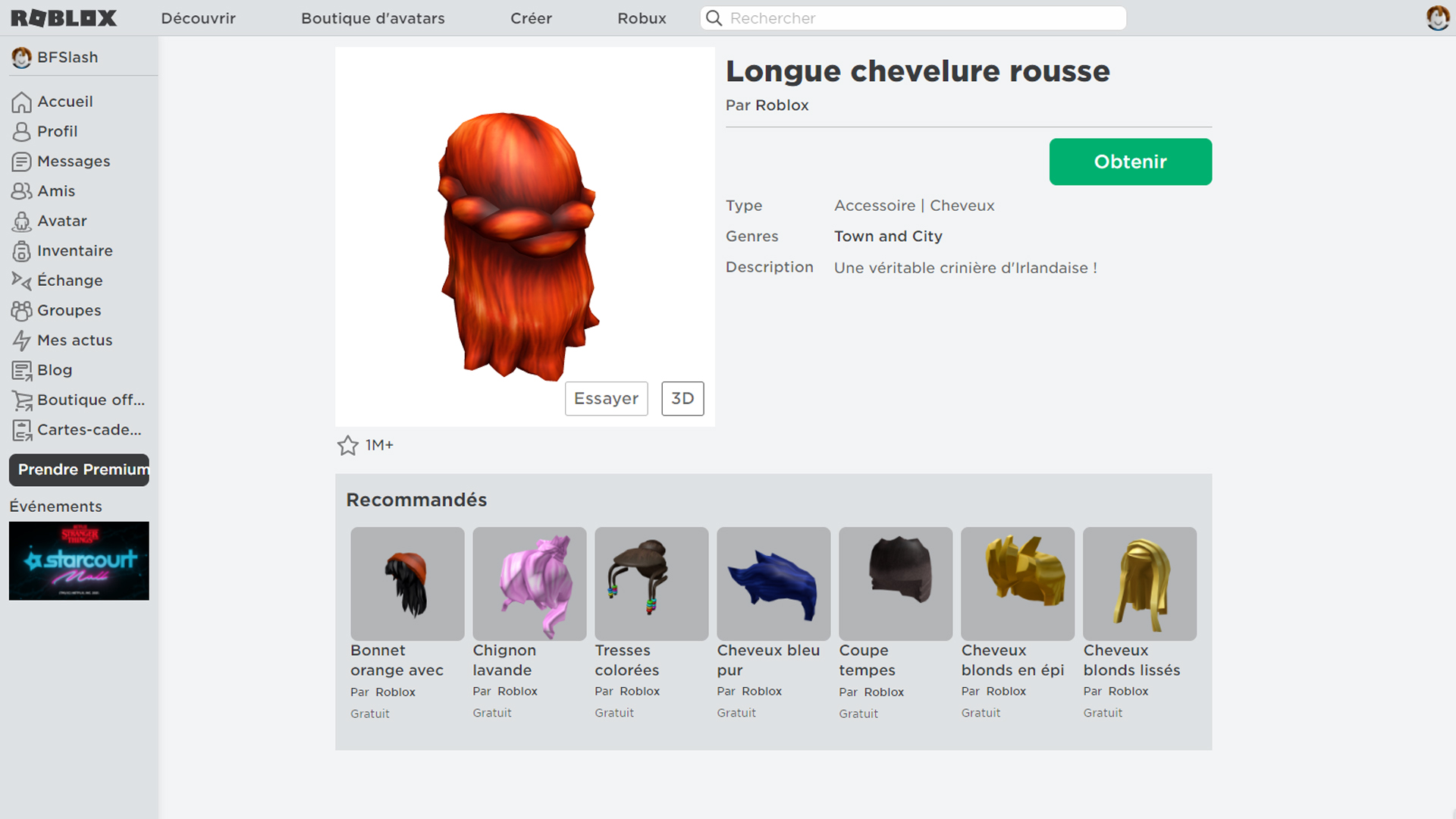 cheveux gratuit roblox sans robux