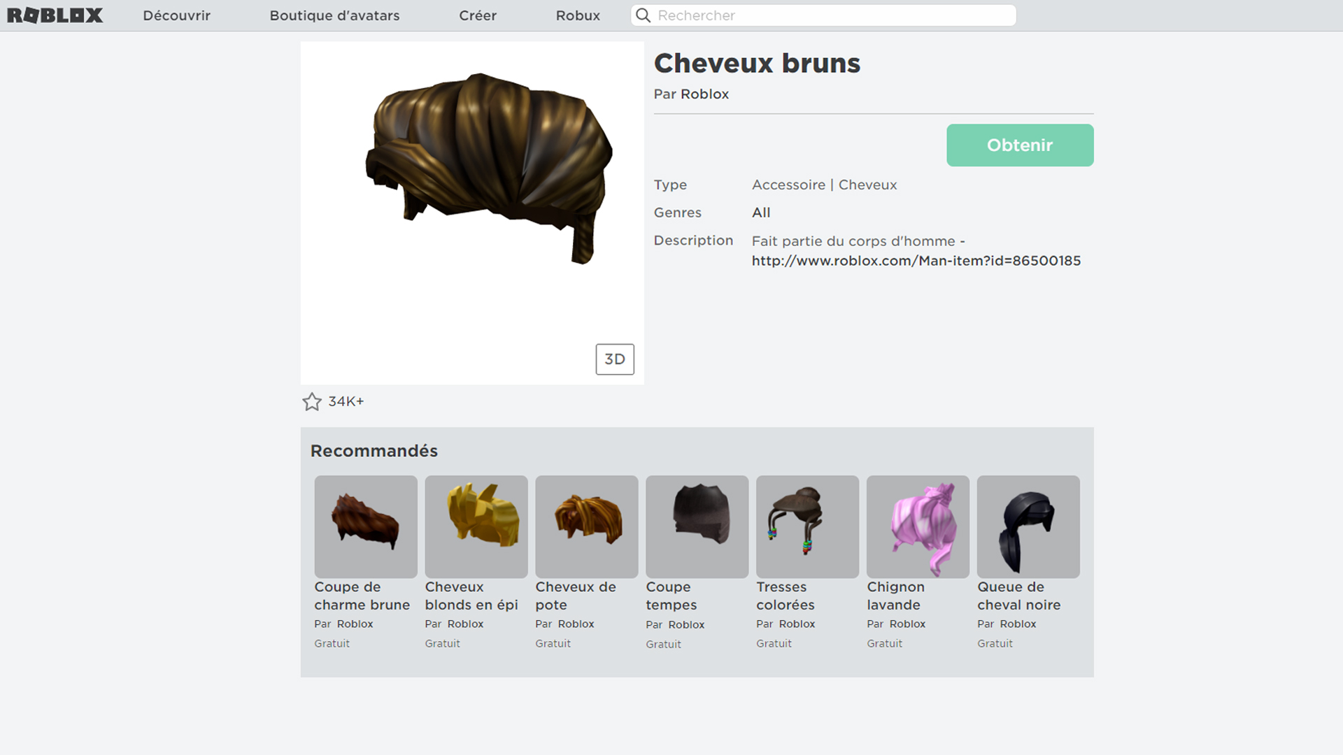 Comment Avoir Des Cheveux Gratuit Sur Roblox Roblox hair code 2021 free, liste de coupes de cheveux gratuites