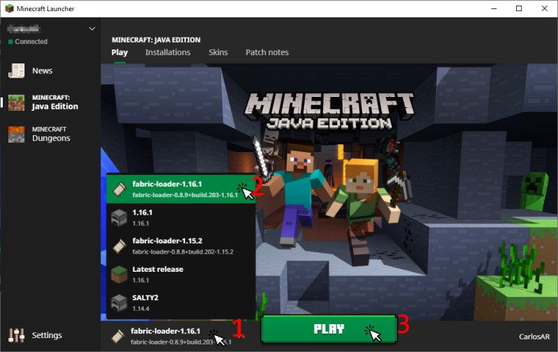 minecraft fabric twitch launcher