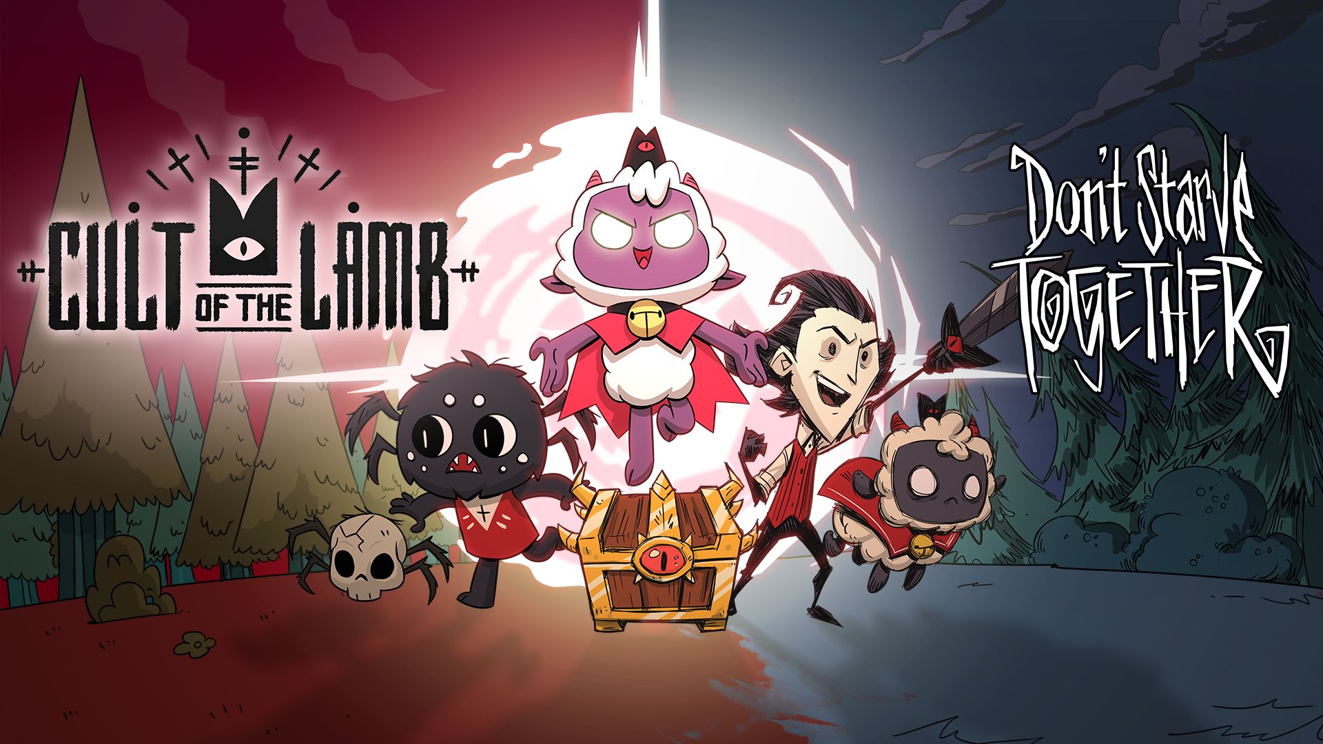 Cult of the Lamb annonce son crossover avec Don't Starve Together