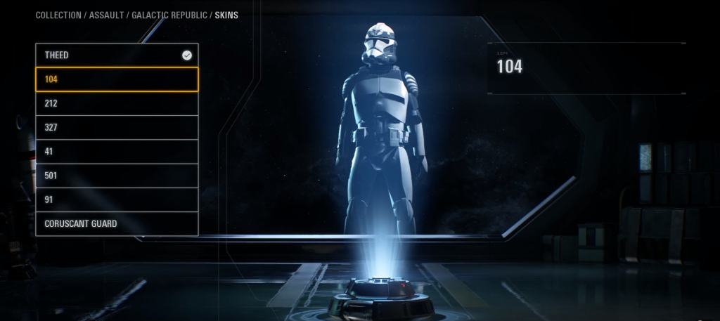 Star Wars Battlefront 2 : Les skins du jeu