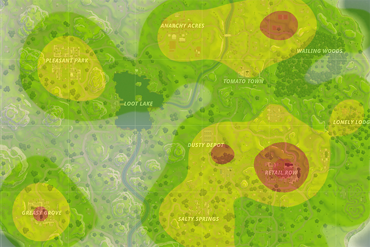 Fortnite : Les spots les plus populaires du mode Battle Royale