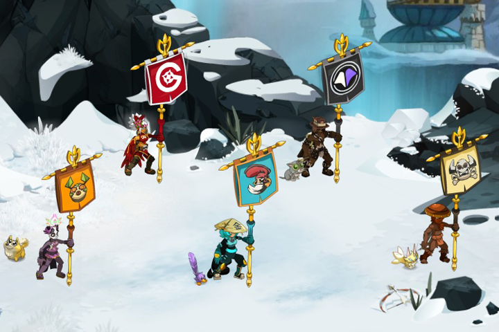 DOFUS : Attitude et étendard des équipes DWS