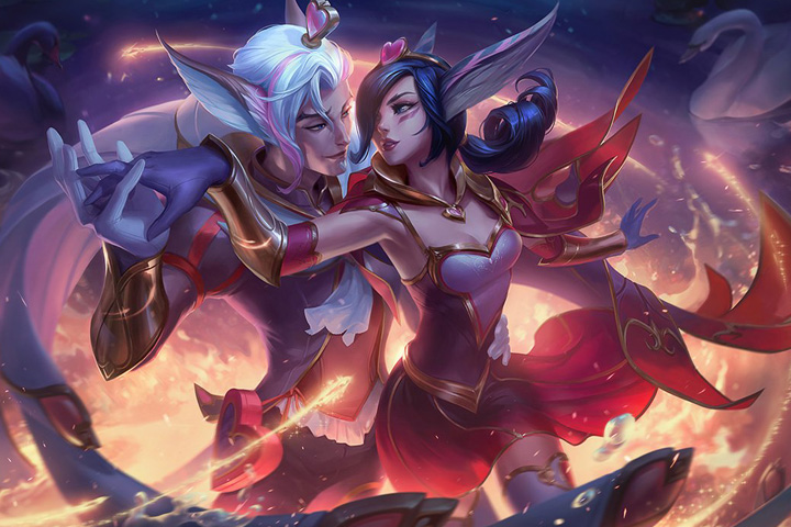 LoL : Skins Xayah et Rakan Coeur de cible – Saint Valentin 2018