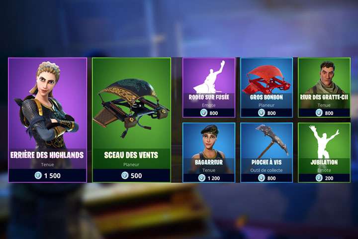 Boutique Fortnite 24 mars
