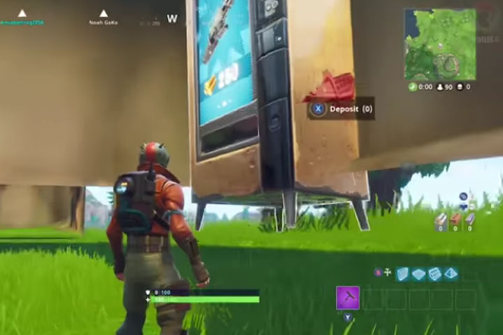 Fortnite : Distributeur automatique pour échanger matériel contre arme