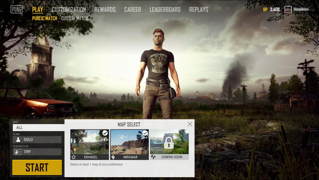 PUBG : Choisir et sélectionner la carte