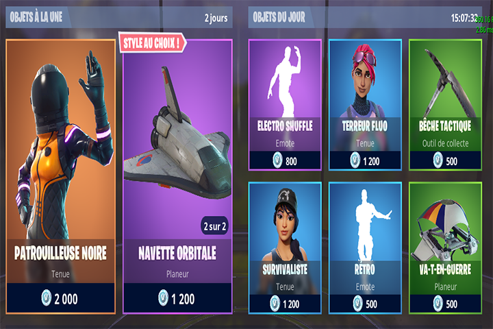 Boutique Fortnite 8 avril