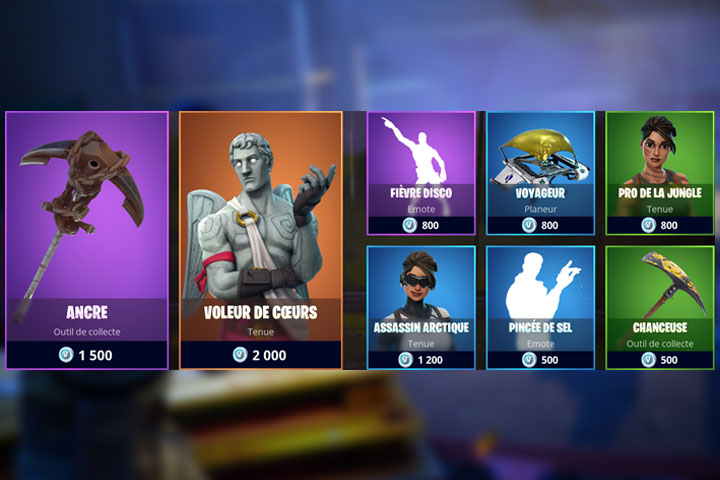 Boutique Fortnite 11 avril