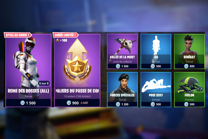 Boutique Fortnite 12 avril