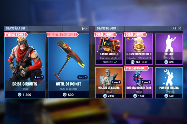 Boutique Fortnite 13 avril