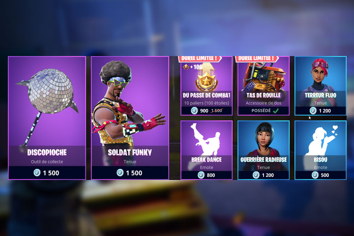 Boutique Fortnite 17 avril