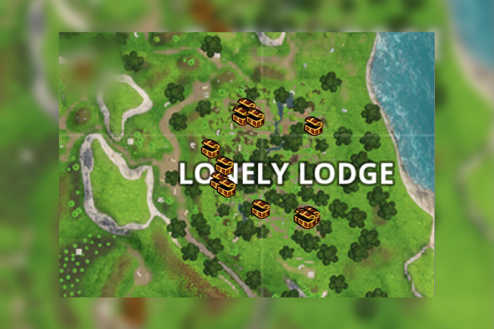 Fortnite : Fouiller des coffres à Lonely Lodge