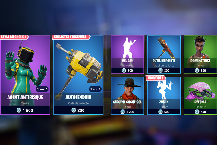 Boutique Fortnite 19 mai