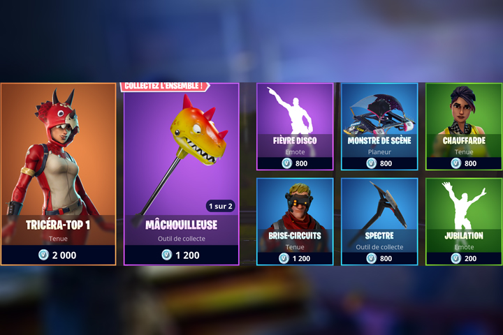 Boutique Fortnite 22 mai