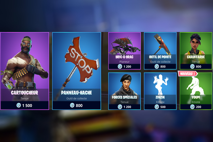 Boutique Fortnite 28 mai