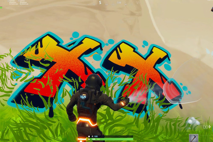 Fortnite : Peindre à la bombe différents endroits