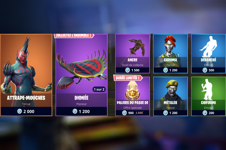 Boutique Fortnite 11 juin