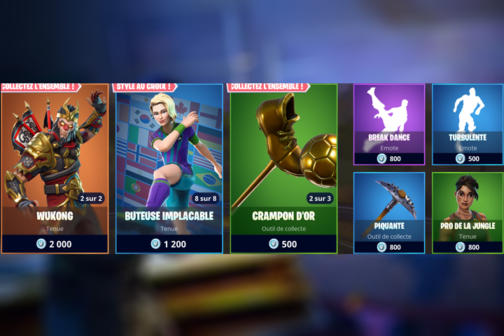 Boutique Fortnite 27 juin