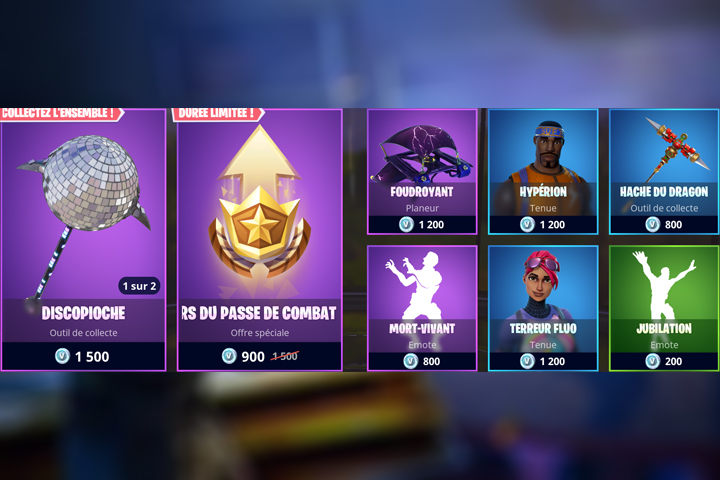 Boutique Fortnite 6 juin