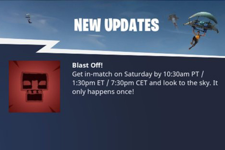 Fortnite : Décollage de la fusée à 19h30 samedi 30 juin