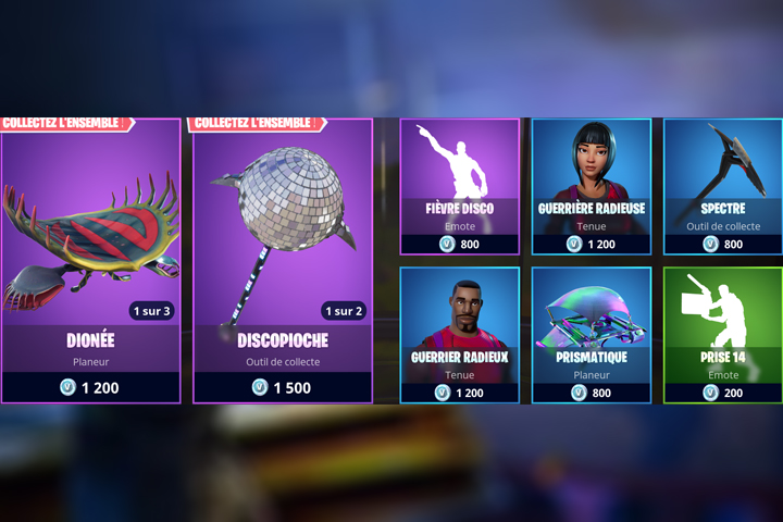 Boutique Fortnite 17 juillet