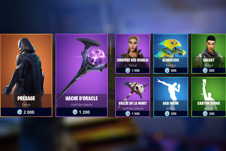 Boutique Fortnite 19 juillet
